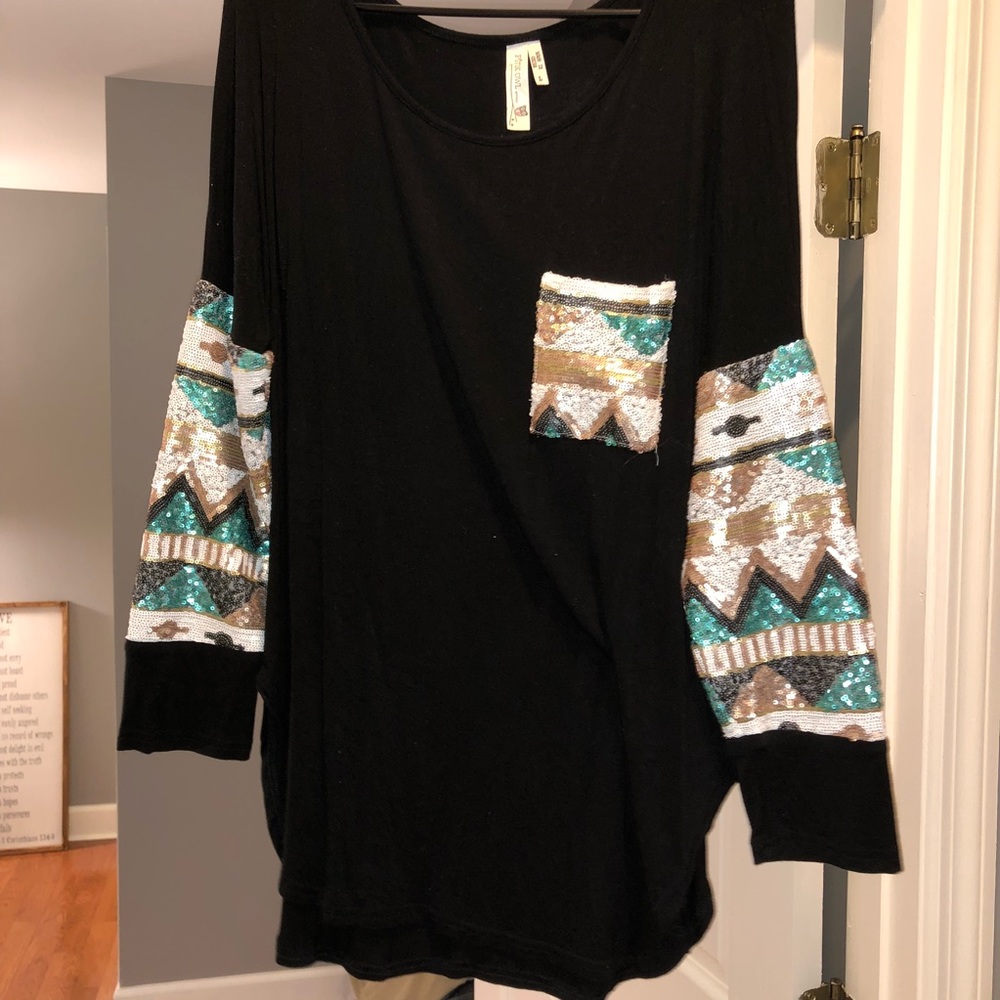 Black & Sequined Tunic